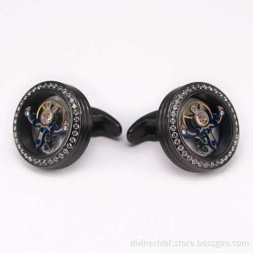 316L Stainelss Steel Men Suit Shirt Cufflinks With Custom Logo